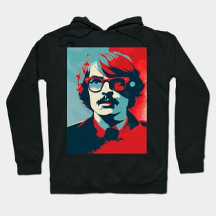 Abstract pop art style portrait of man in glasses Hoodie